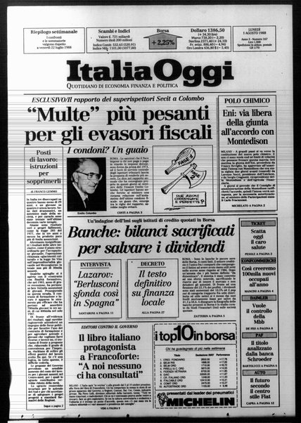 Italia oggi : quotidiano di economia finanza e politica